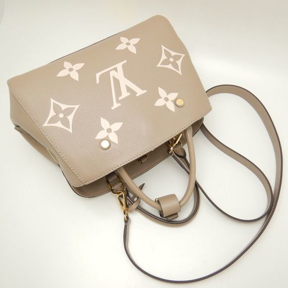 Louis Vuitton Montaigne BB Handbag Tourtrell Creme - Picture 3 of 8